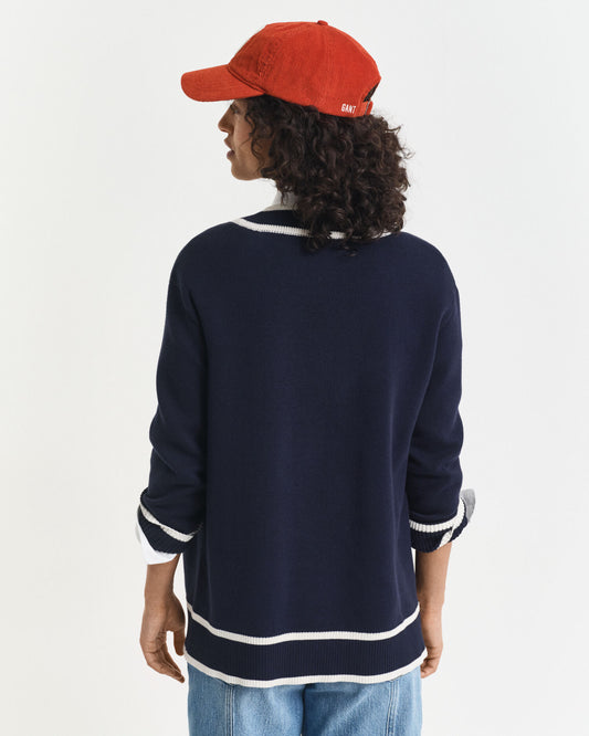 Strickjacke mit Kontrastdetails