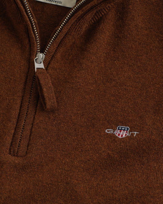 Superfeiner Lammwoll-Half-Zip-Pullover