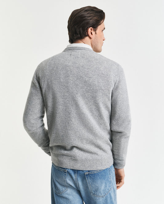 Pullover aus superfeiner Lammwolle mit Rundhalsausschnitt