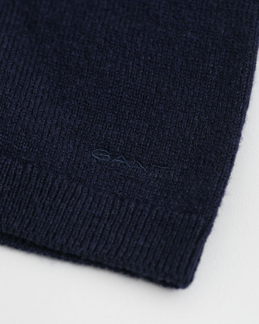 Pullover aus superfeiner Lammwolle mit kurzen Ärmeln und Rundhalsausschnitt