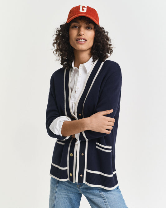 Strickjacke mit Kontrastdetails