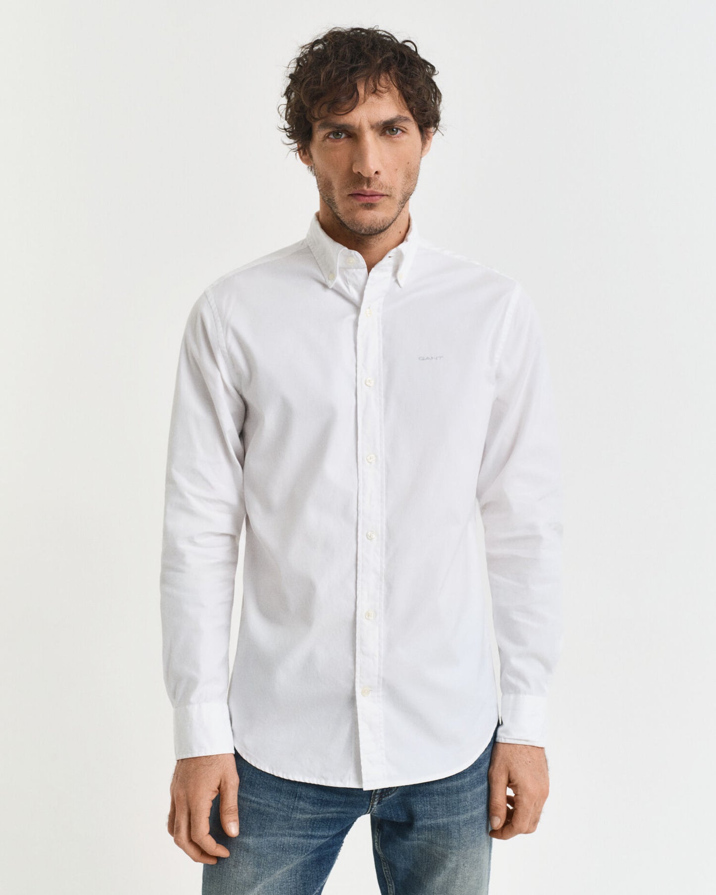 Chemise Oxford en Pinpoint Coupe Droite