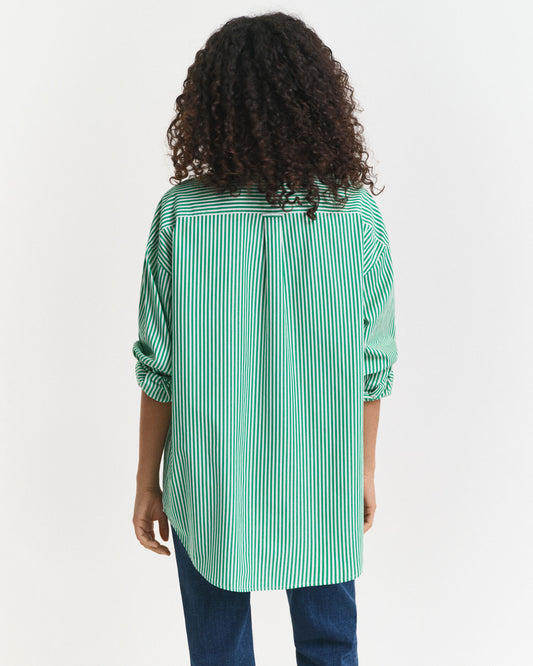 Oversized Popeline-Hemd mit klassischen Streifen
