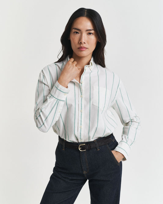 Oxfordhemd mit Streifen und Relaxed Fit