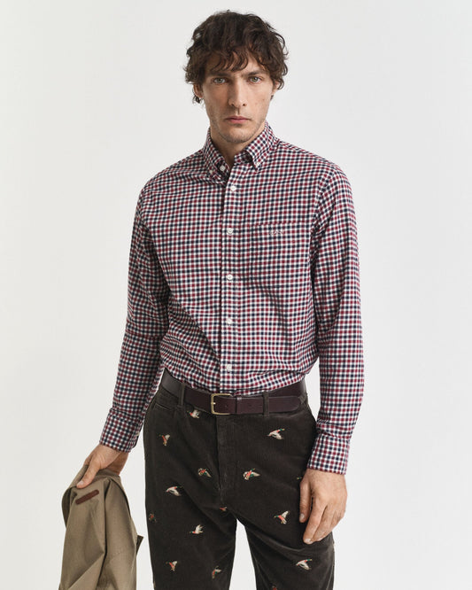 Regular Fit Gingham-Twill-Hemd