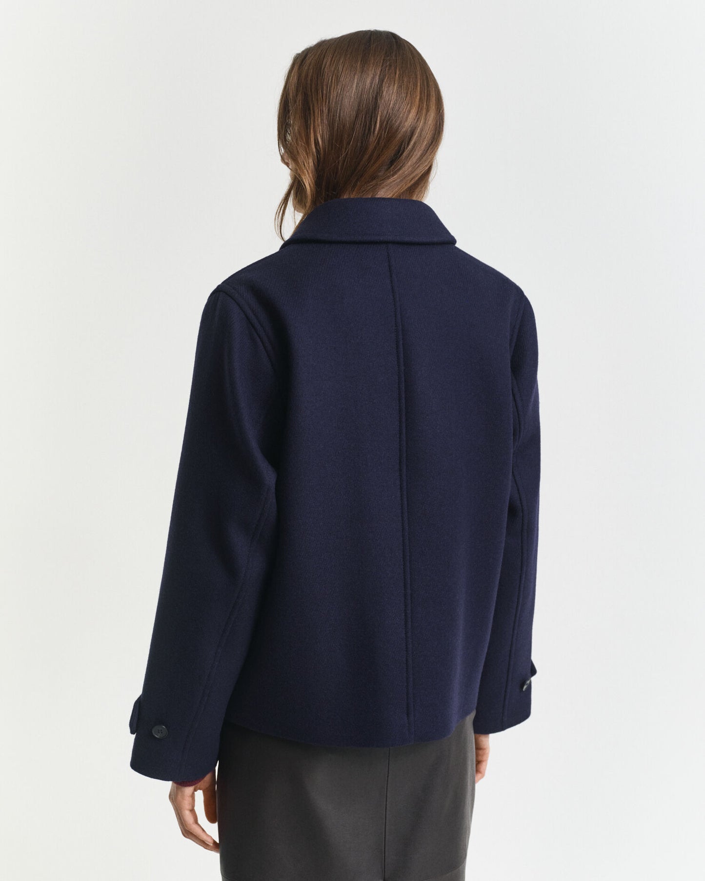 Manteau court en mélange de laine