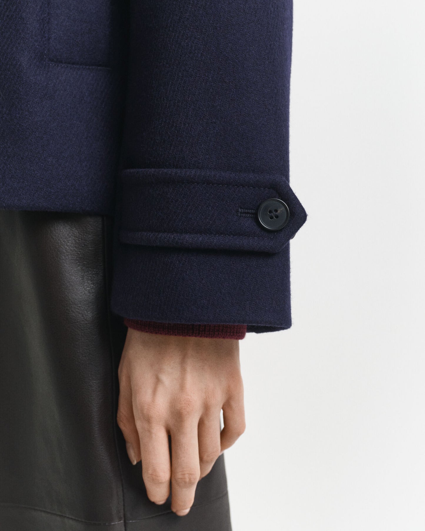 Manteau court en mélange de laine