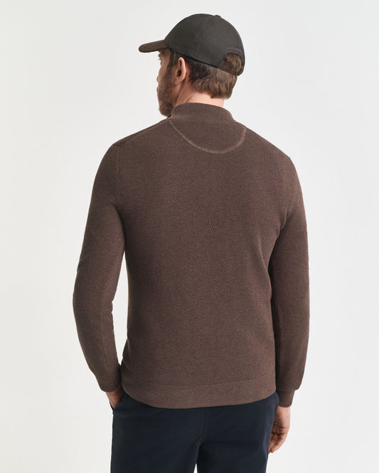 Baumwoll-Pikee-Half-Zip-Pullover
