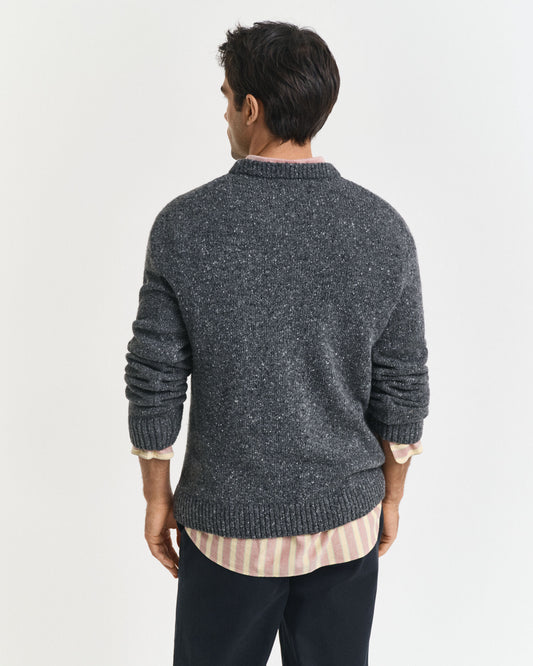 Pullover mit Rundhalsausschnitt aus Wollmischung mit Noppen