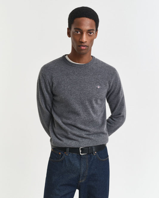 Pullover mit Rundhalsausschnitt aus superfeiner Lammwolle