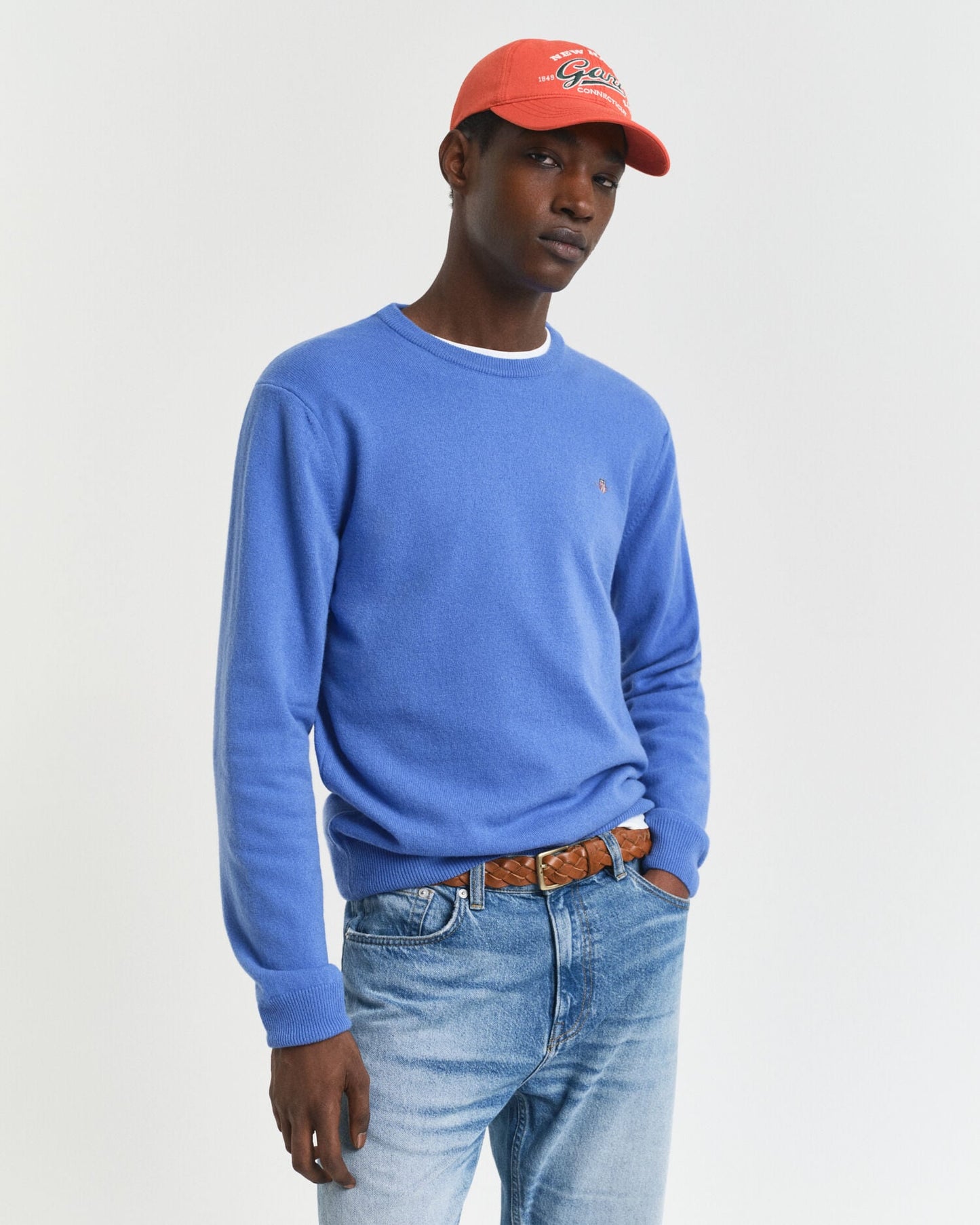 Feiner Lammwollpullover mit Rundhalsausschnitt