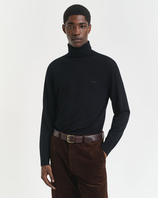 Rollkragenpullover aus extrafeiner Merinowolle