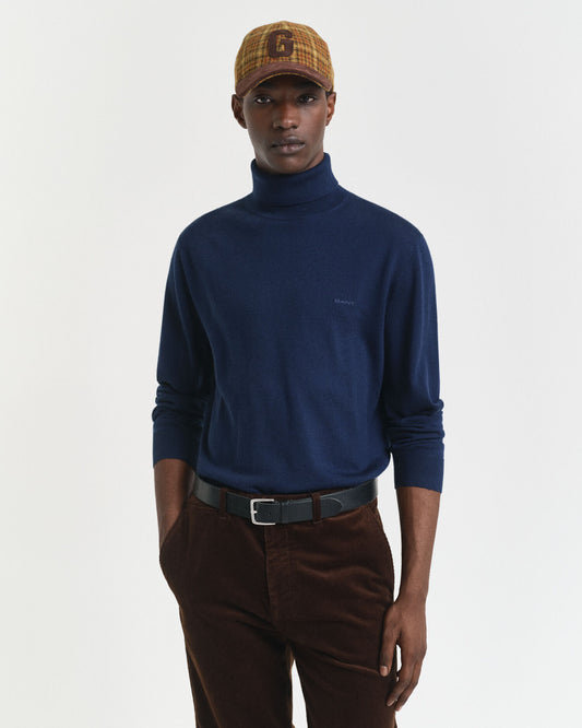 Rollkragenpullover aus extrafeiner Merinowolle