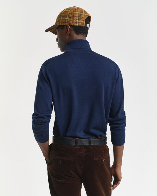 Rollkragenpullover aus extrafeiner Merinowolle