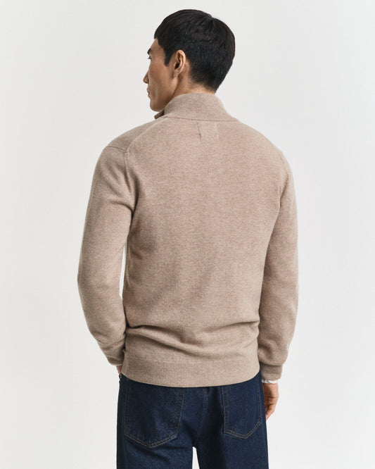 Feinster Lammwoll-Cardigan mit Reißverschluss