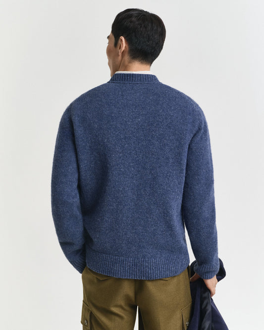 Pullover mit Rundhalsausschnitt aus schottischer Wolle